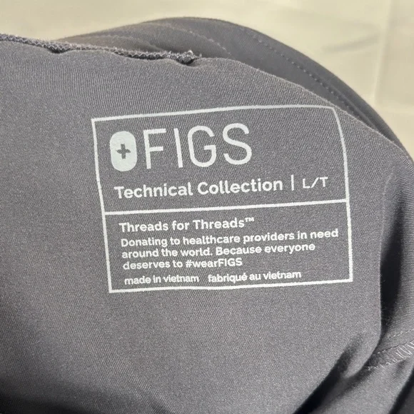 Figs Women's Gray Pants with Red Accents SZ L - Picture 12 of 13